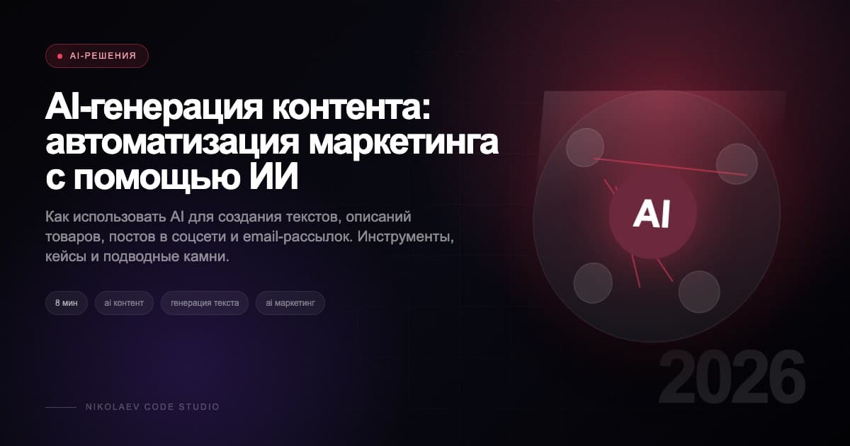 AI-генерация контента: автоматизация маркетинга с помощью ИИ