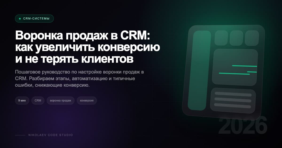 Воронка продаж в CRM: как увеличить конверсию и не терять клиентов