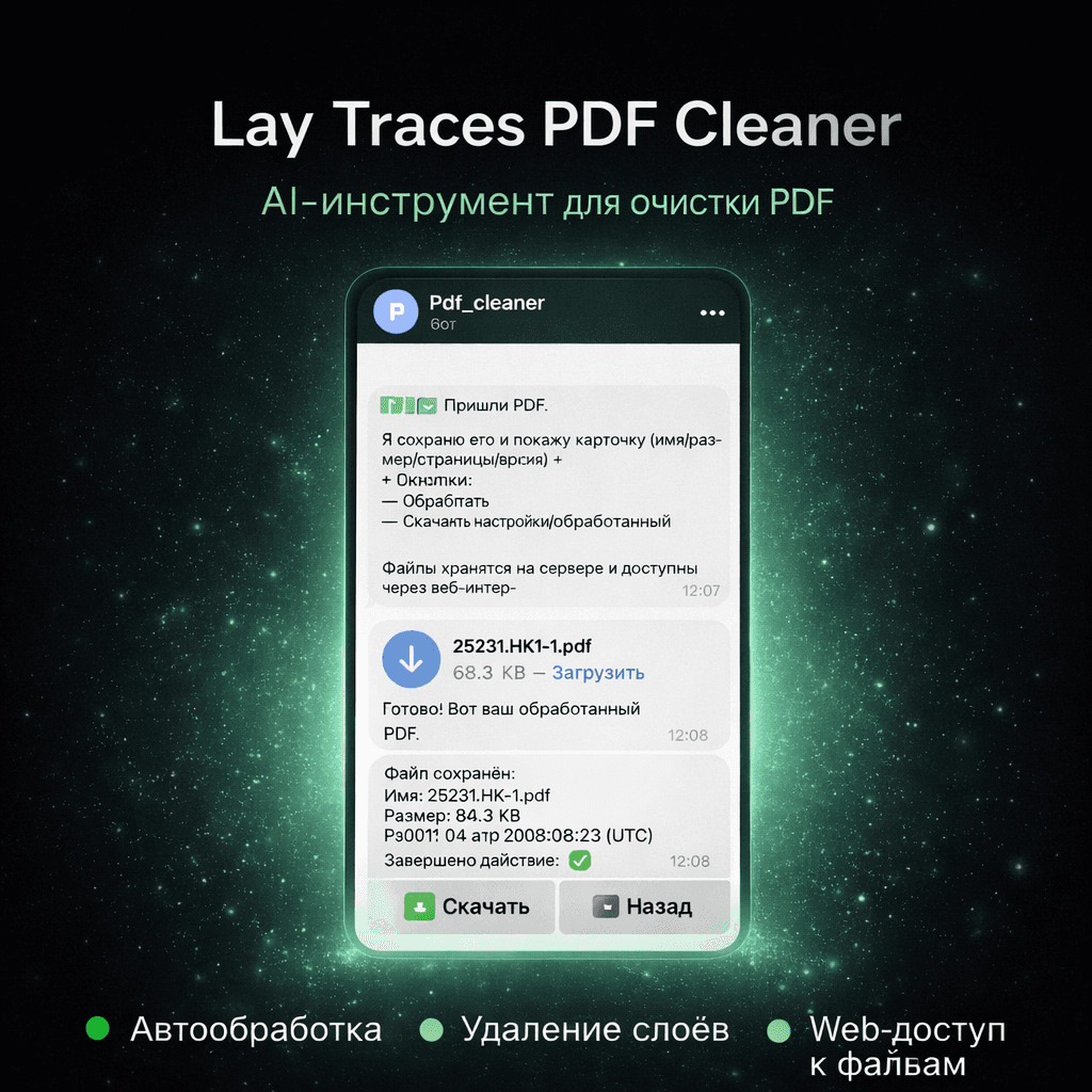 Lay Traces PDF Cleaner