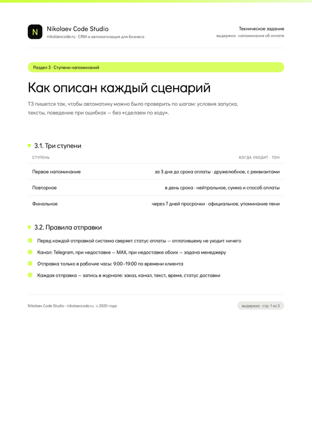 Техническое задание