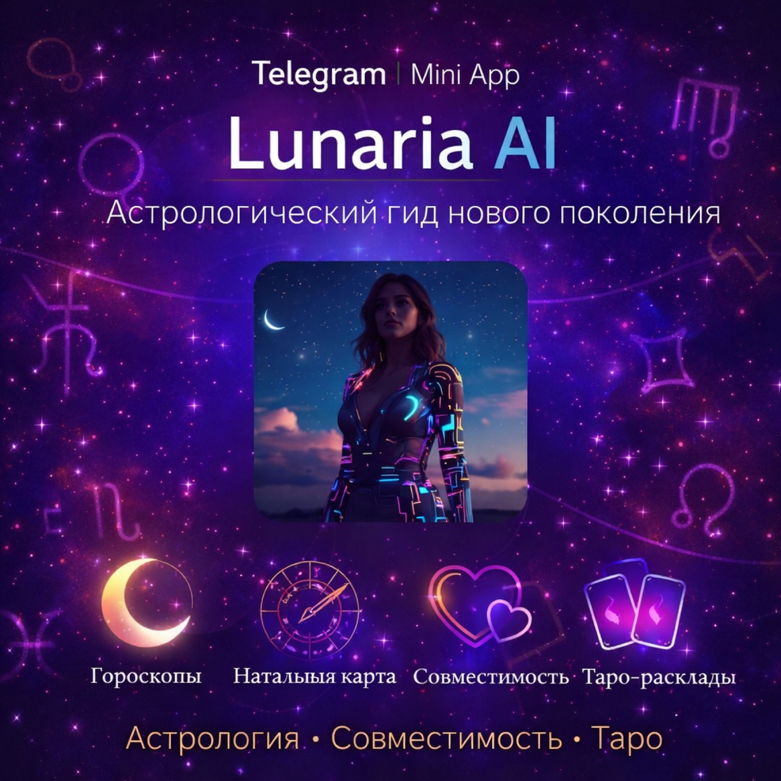 LunariaAI — ИИ-астролог — экран 1